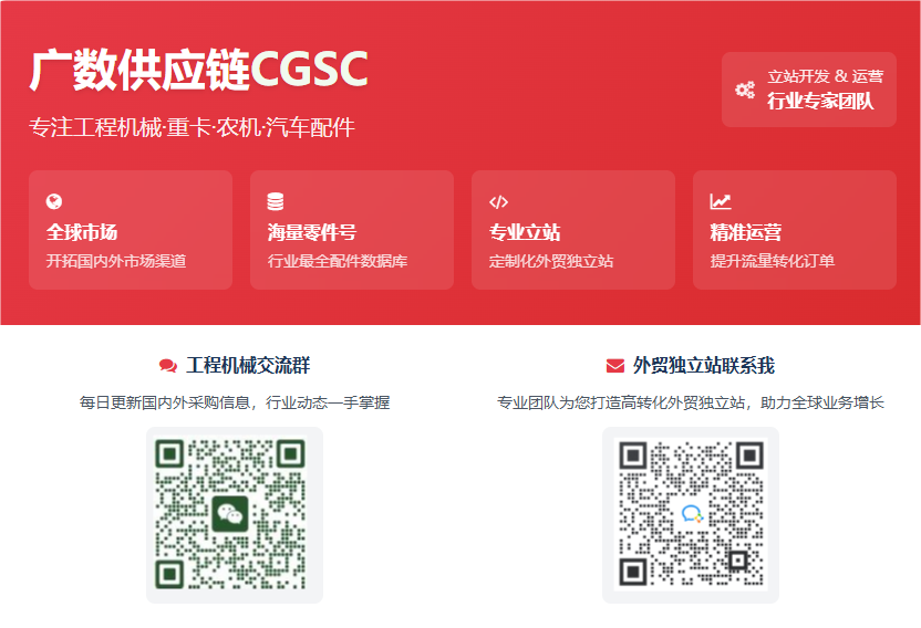 工程机械怎么做外贸 工程机械怎么做出口 康明斯Cummins零件号 0111 